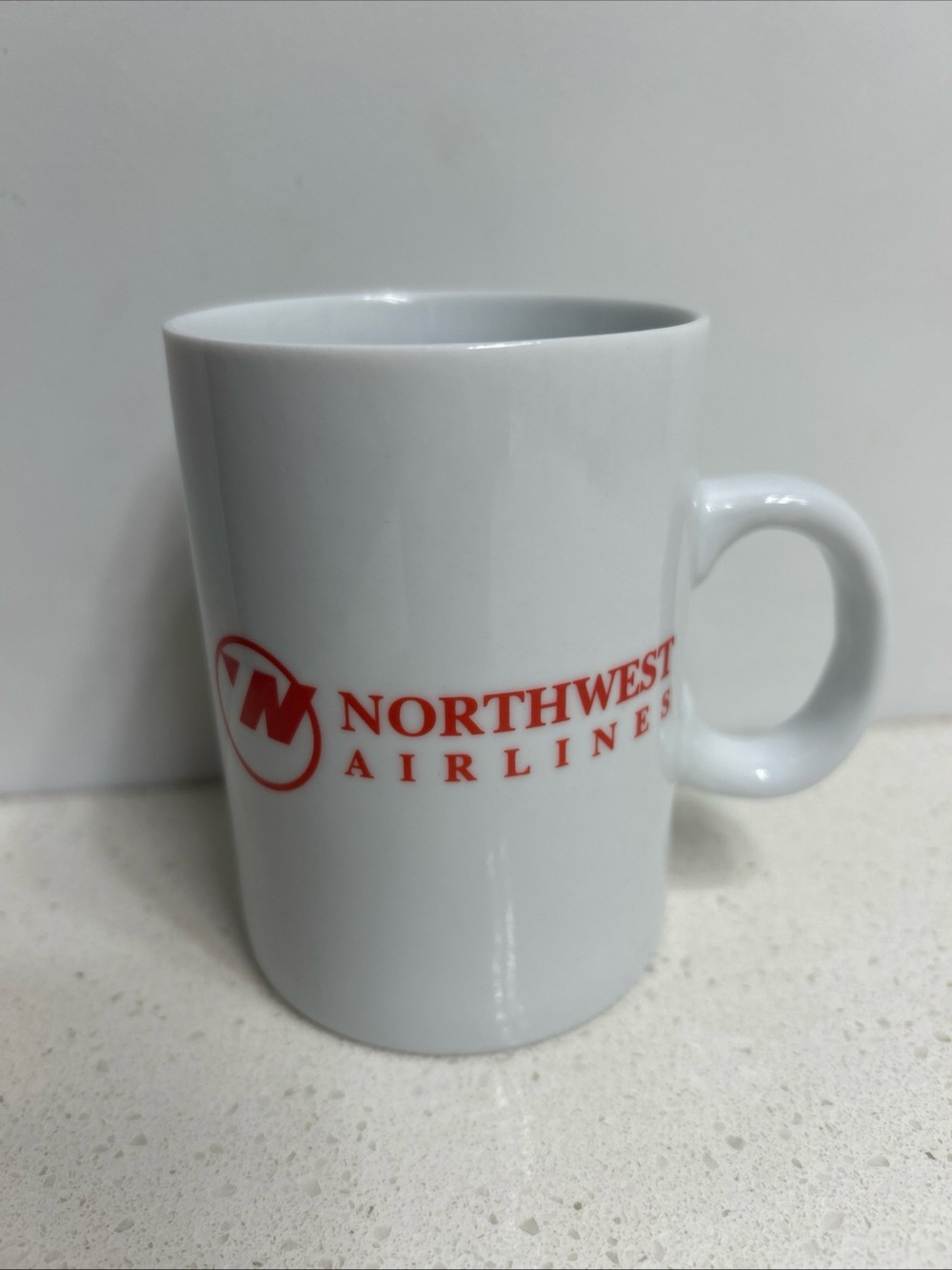 Northwest Airlines Vintage White Ceramic Coffee Mug Cup